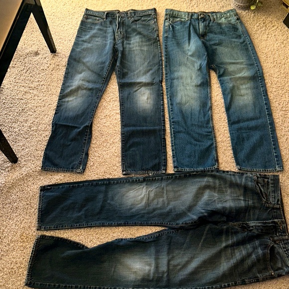 Lot of 3 AMERICAN🦅EAGLE JEANS👖All size 33 X 34. VERY GOOD condition! - Picture 2 of 6